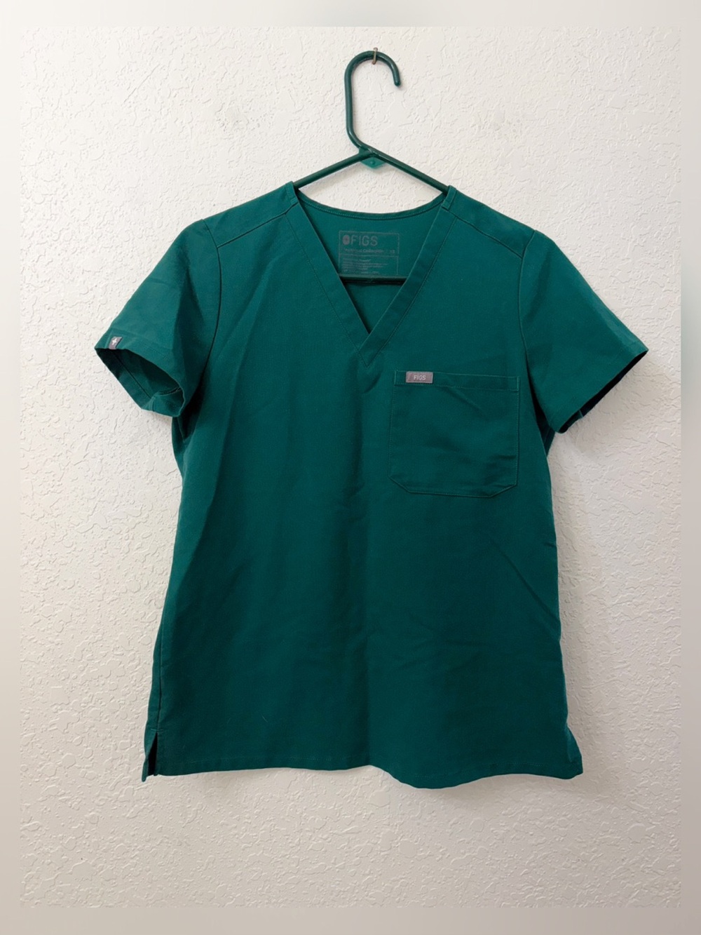 Figs Hunter Green Catarina Scrub Top Size XS